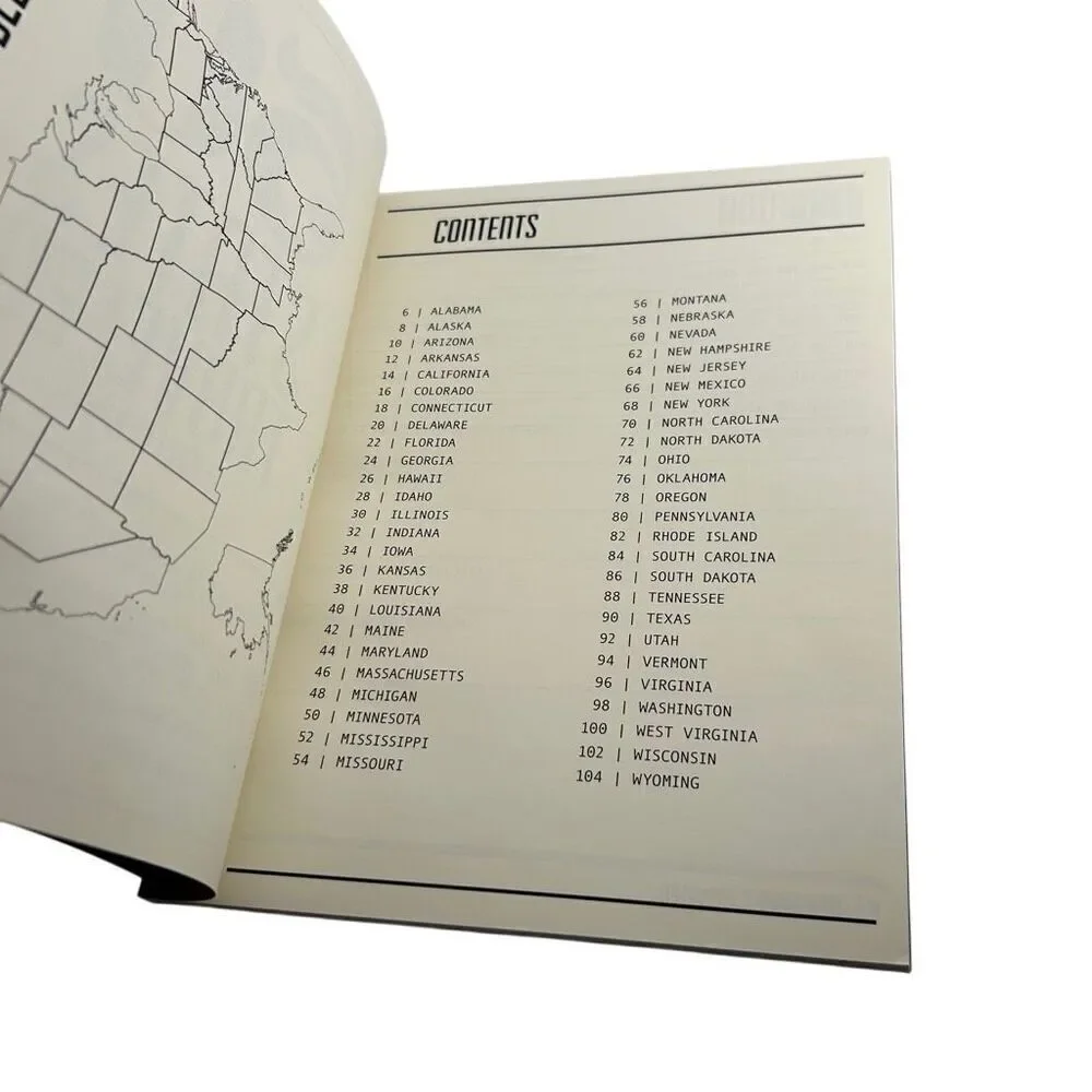 50 States Traveled Journal Made By Moore Apparel and Goods New